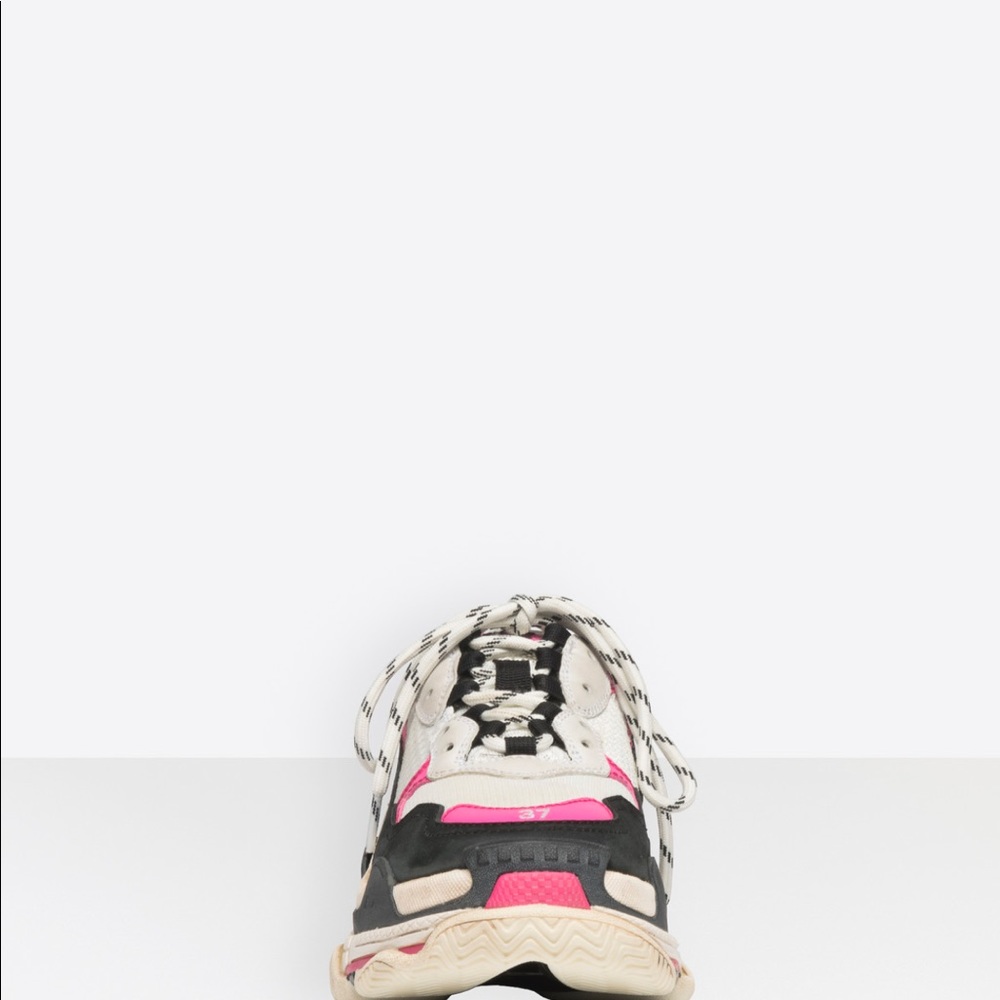 Balenciaga Triple S Sneakers - Black, Pink, Cream - Picture 3 of 16